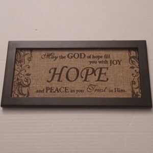 4/$40 Brown Framed Religious Saying